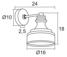 Argon 3796 - Aplică perete LED TULUZA LED/5W/230V