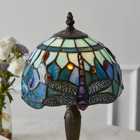 Endon 64088 - Lampă de masă Tiffany DRAGONFLY 1xE14/40W/230V Ø 20 cm