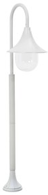 vidaXL Stâlp de iluminat pentru grădină, alb, 120 cm, aluminiu, e27