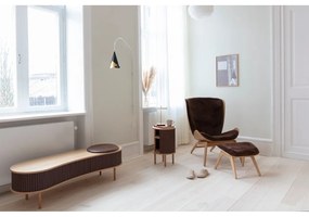 Masă TV gri/maro cu aspect de lemn de stejar 140x40 cm Audacious – UMAGE