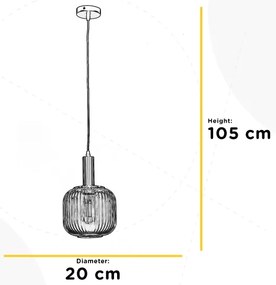 Lustră pe cablu ONLI DOROTY 1xE27/22W/230V d. 20 cm