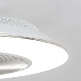 Plafonieră LED dimabilă cu ventilator Brilagi AURA LED/38W/230V argintiu + telecomandă