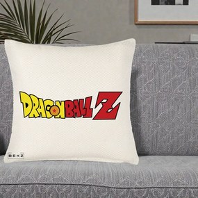 Perna Personalizata Dragon Ball Z Clasic, 40x40 cm, Crem Reliefat, Husa Detasabila, Perna Inclusa, BEKZ®