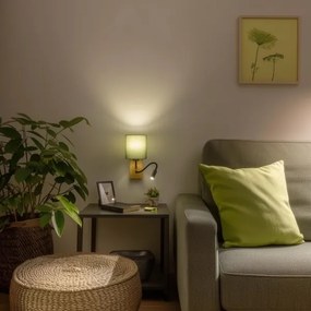 Lampă LED de perete Brilagi NUBILA WOOD 1xE27/25W/230V + LED/3W stejar/verde