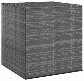 vidaXL Ladă grădină pentru perne, gri, 100x97,5x104 cm, ratan PE