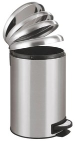 Coș de gunoi cu pedală Wenko Leman, 12 l, argintiu