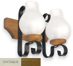 Aplica de perete rustica fabricata manual din lemn Vela WOOD-VE-AP2