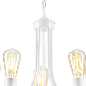 Lustră pe lanț GINA 5xE27/60W/230V albă