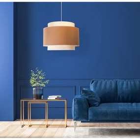 Lustră pe cablu Duolla SOHO 1xE27/40W/230V d. 40 cm bej/crem