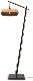 Lampadar eco din bambus Palawan negru, 40x15cm