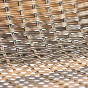 Set de scaune bistro de grădină, stivuibile, maro, 4 buc