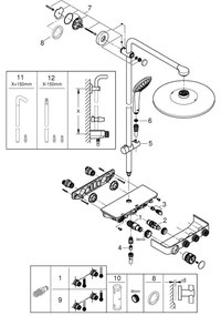 GROHE 26507000 - Sistem de duș EUPHORIA SMARTCONTROL 310 DUO, crom lucios