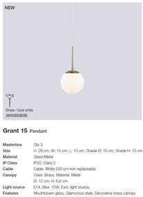 Lustra, Pendul design nordic Grant 15 2010553035 NL