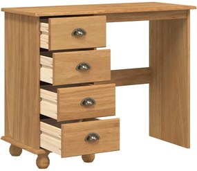 vidaXL Masă de scris ASKIM Maro 95 x 40 x 75 cm Lemn de pin masiv