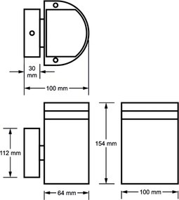 Aplică perete exterior KORTEK 1xGU10/30W/230V IP54 negru