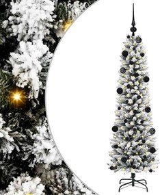 vidaXL Brad de Crăciun artificial Alb 150 cm PVC și metal și plastic