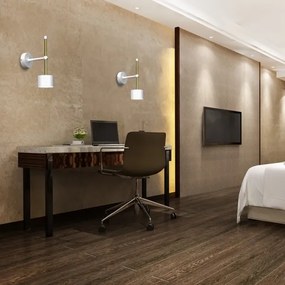 Lampă de perete ARENA 1xGX53/11W/230V albă/aurie