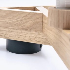 Lustr ANTONIO 3xE14/40W/230V, montaj plafon, stejar