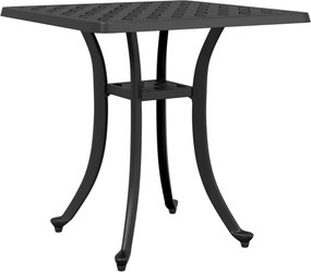vidaXL Masă de grădină, negru, 53x53x53 cm, aluminiu turnat