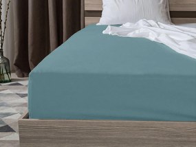 Cearsaf Jersey EXCLUSIVE cu elastic 180 x 200 cm turcoaz
