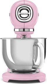 Mixer planetar SMEG SMF03PKEU, 800 W, 4,8 l, 10 viteze, Functie de pornire treptata, Roz