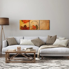 Tablou - Peisaj de toamnă (cu ceas) (90x30 cm)