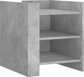 vidaXL Noptieră, gri beton, 45x50x50 cm, lemn prelucrat