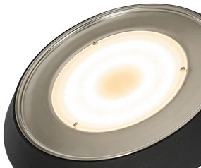 Lampă de podea neagră incluzând LED și dimmer cu lampă de citit - Fez