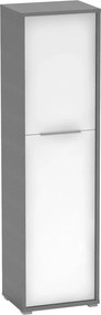 Dulap RIOMA NEW TYP 08, gri grafit/alb, DTD laminat, cu 2 usi, 50x38x1