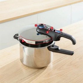 Oală sub presiune Tefal 4 l SECURE TRENDY oțel inoxidabil