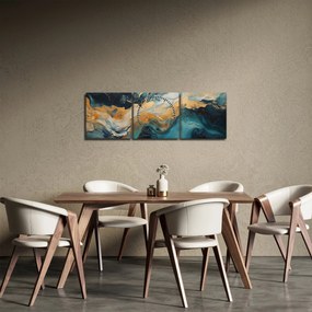 Tablou - Abstracție (cu ceas) (90x30 cm)
