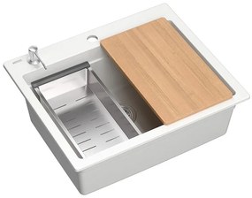 Chiuveta din granit KURT 110 WORKSTATION alb