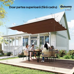 Outsunny Acoperiș Pergolă, Copertină Retractabilă pentru Soare, Protecție UV30+, 3 x 2.15m, Gri Închis | Aosom Romania