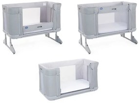 Pătuț pentru bebeluși Chicco 3v1 NEXT2ME FOREVER gri închis