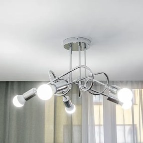 Lustră aplicată OXFORD 5xE27/15W/230V crom lucios