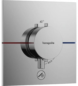 Baterie dus termostatata incastrata Hansgrohe ShowerSelect Comfort E 1 functie si iesire suplimentara