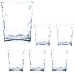 Set 6 pahare apa Pop, 285 ml, Transparent