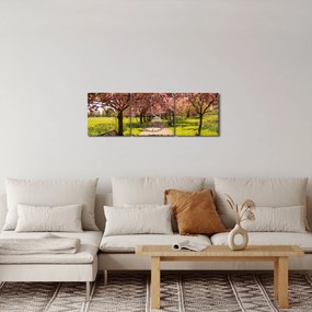 Tablou - livada cu cireși (cu ceas) (90x30 cm)