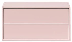Boxie 2 sertare dulap de perete 40x80x37 cm roz