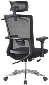 Scaun ergonomic, inaltime reglabila, umeras, Negru