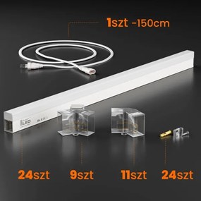 LED Stm plafonieră HEXAGON LED/192W/85-265V 5000K CRI 90 IP54 albă