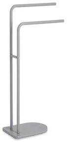 Suport prosoape dublu Zeller Gstyle, metal, gri, 41 x 20,5 x 86 cm