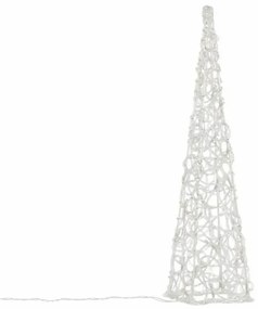 Decor de Crăciun piramidă acrilică 60 cm-alb rece,pe baterie