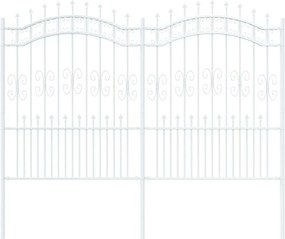 vidaXL Gard de Grădină Alb 240 x 202,5 cm Oțel vopsit în pulbere