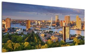 Tablou - Panorama Rotterdamului, Țările de Jos (120x50 cm)