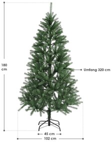 Umelý vianočný stromček Talvi 180 cm zelený s čiernym stojanom