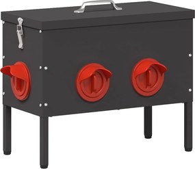 vidaXL Feeder pentru pui Negru 41,5 x 20,5 x 33 cm