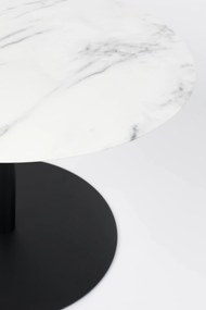 Masuta de cafea rotunda din metal Snow Marble Round M (60cm) | ZUIVER