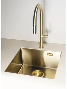 Baterie de chiuvetă cu cap de duș detașabil Deante BQO_R72M OLFATO auriu periat