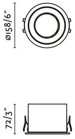 Spot LED baie incastrabil tavan IP54 DOP 33W 2700K alb